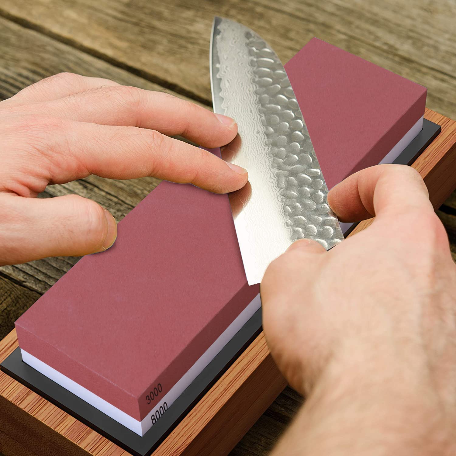 G.B.S Premium Whetstone Knife Sharpening Stone 2 Sided Grit 3000
