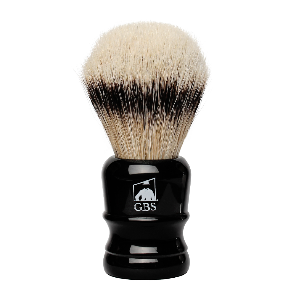G.B.S Large Silvertip Badger Shaving Brush with Beehive Black Resin handle 26 MM Knot